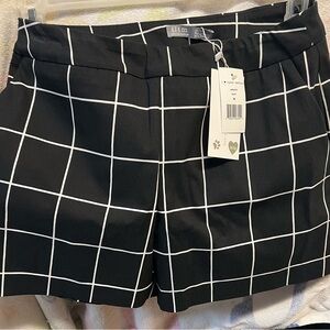 I love Tyler Madison black/white checkered shorts new with tags!